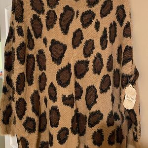 NWT Altar’d State Leopard Print Tunic Sweater